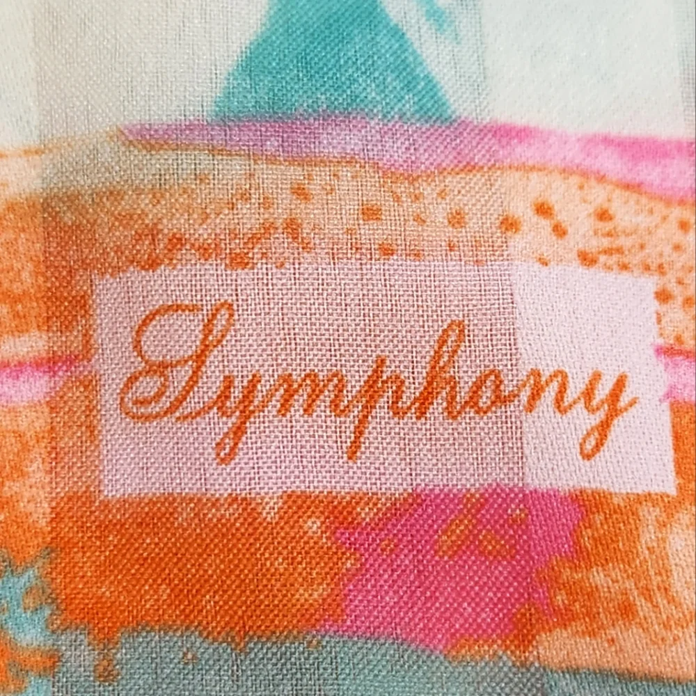 Symphony Scarfs Polyester Tulip Pattern Scarf